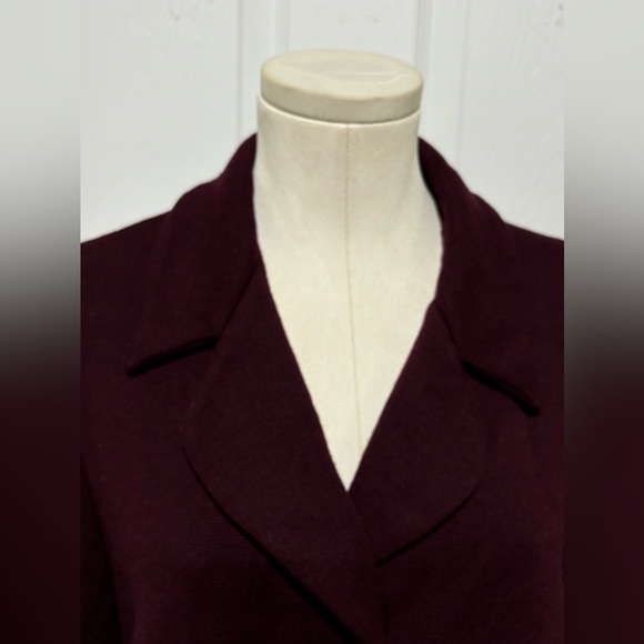 Luisa Spagnoli   3 Button Blazer  Pure Virgin Wool  / Size L / Maroon - Picture 11 of 13